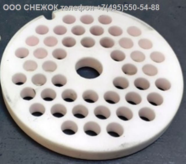 Режущий керамический диск  мясорубки BIMATEK d-61,5мм, раб. Отв. 5мм 